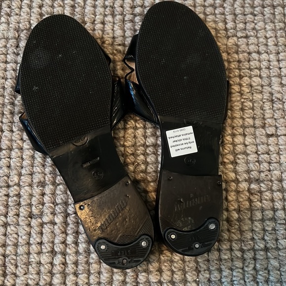 Chanel 1990s CC turn-lock slide sandals , size 36, black , gold - Picture 2 of 9